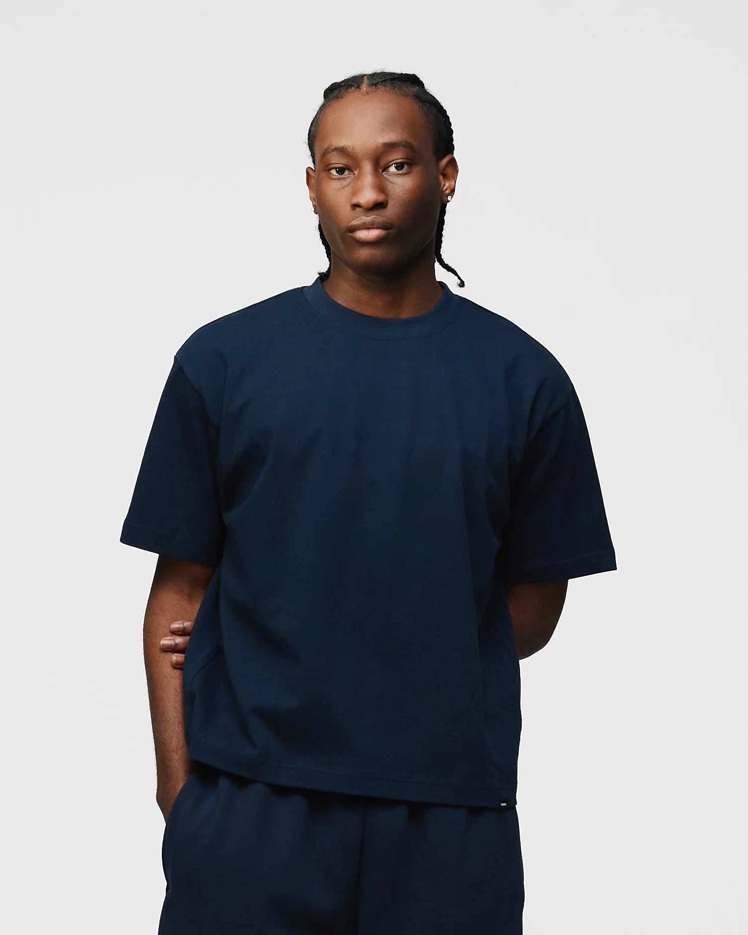 Cropped T-Shirt - Navy