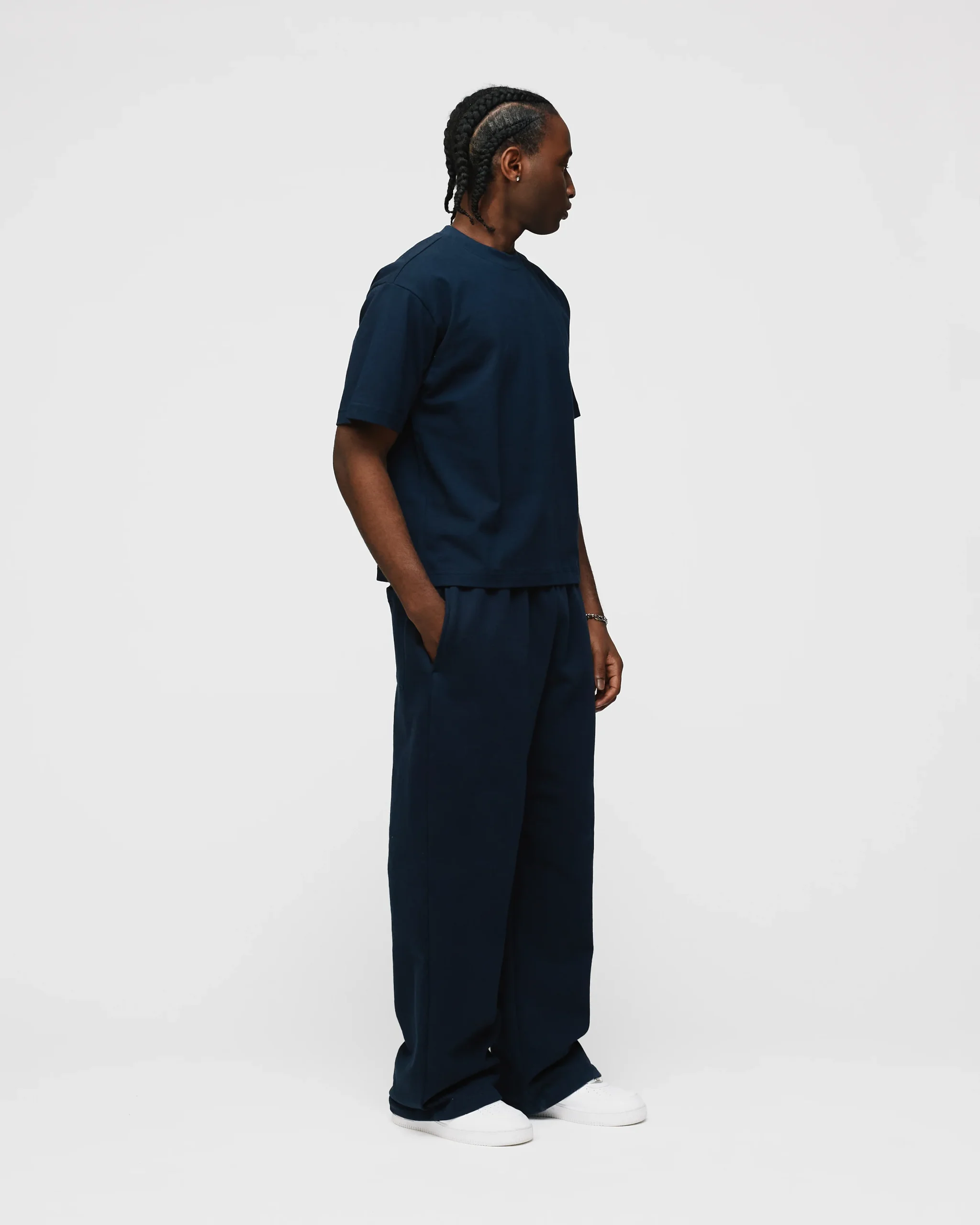 Cropped T-Shirt - Navy