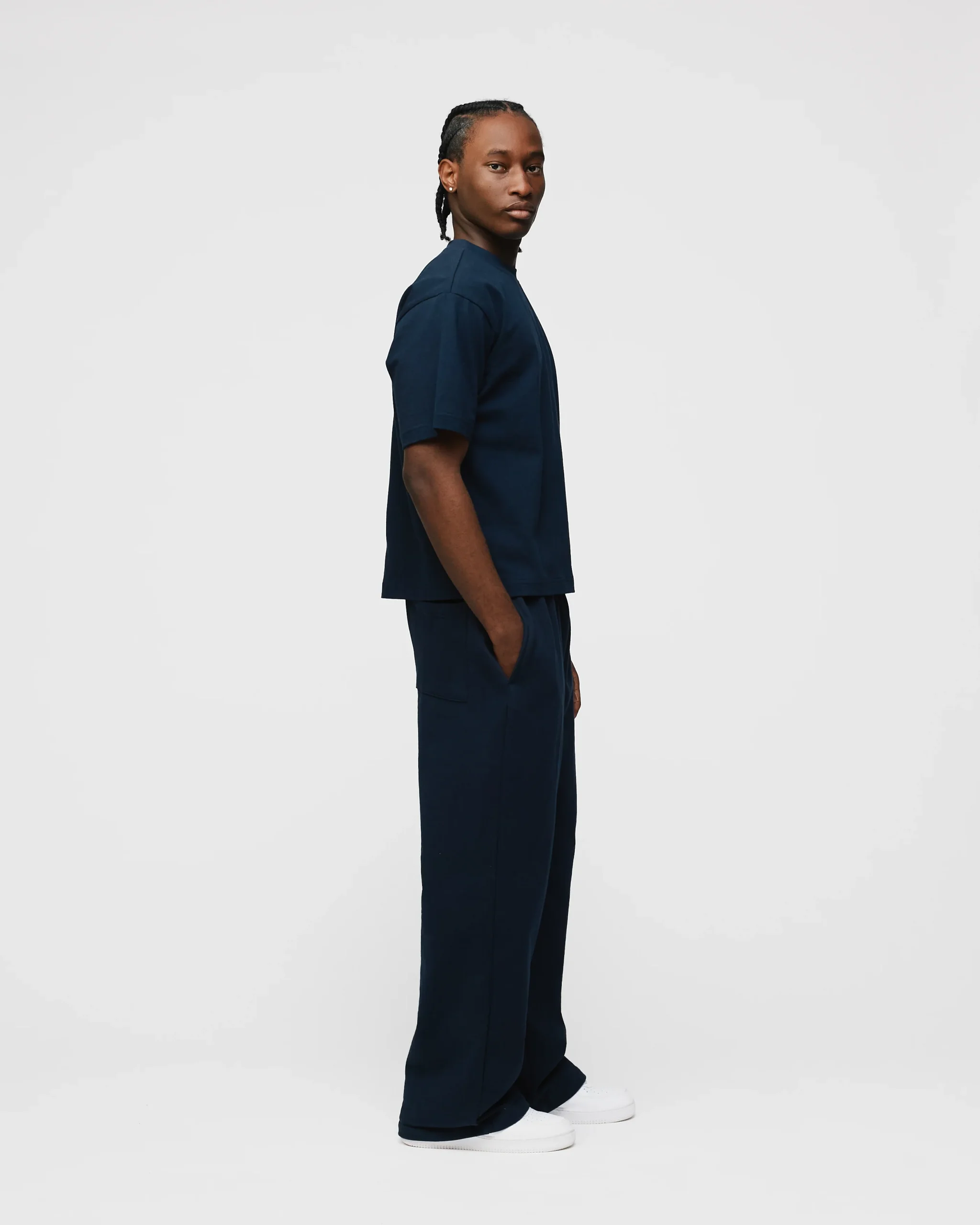 Cropped T-Shirt - Navy