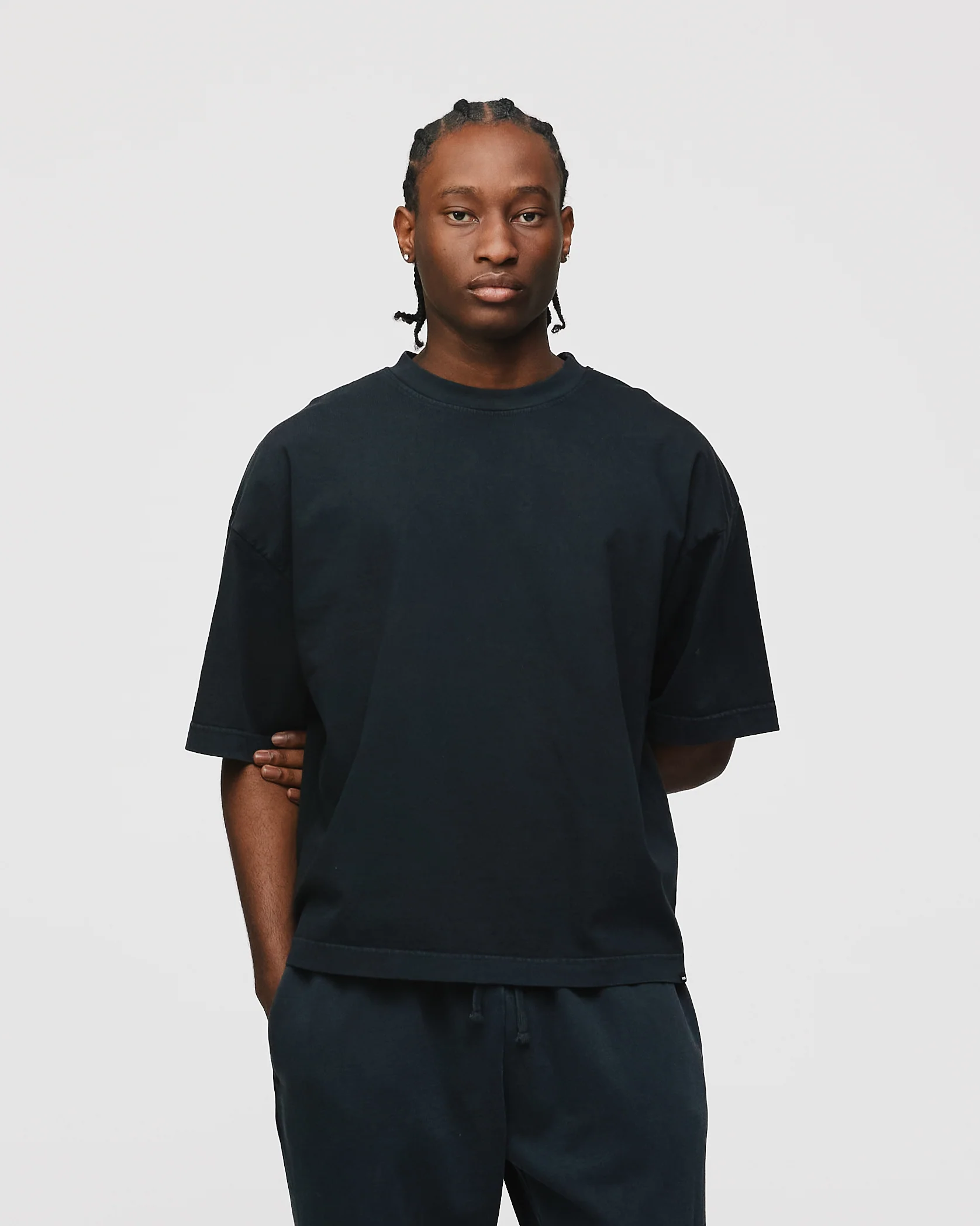 Cropped T-Shirt - Vintage Black
