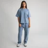 Cropped T-Shirt - Vintage Blue