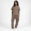 Cropped T-Shirt - Vintage Brown