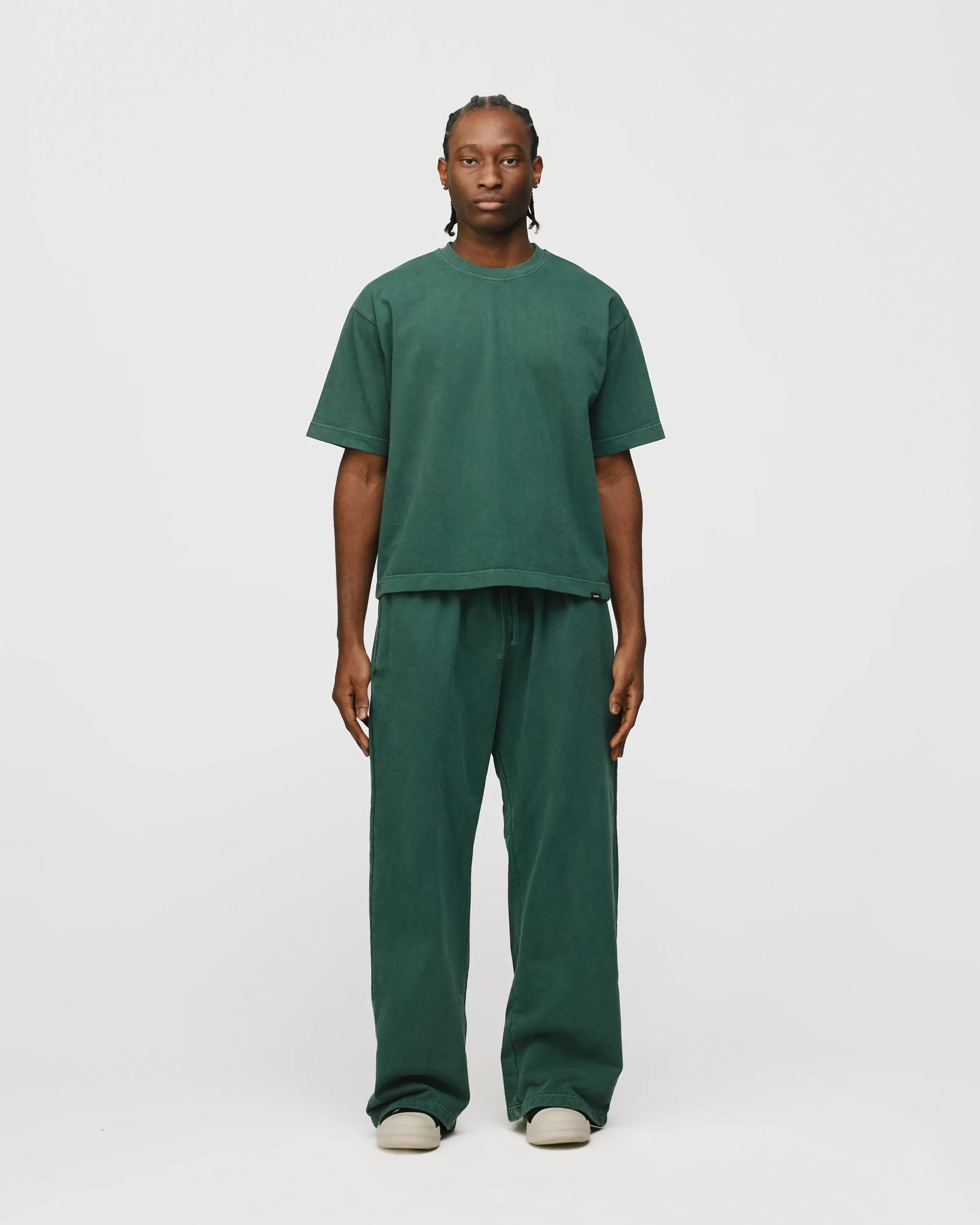 Cropped T-Shirt - Vintage Green