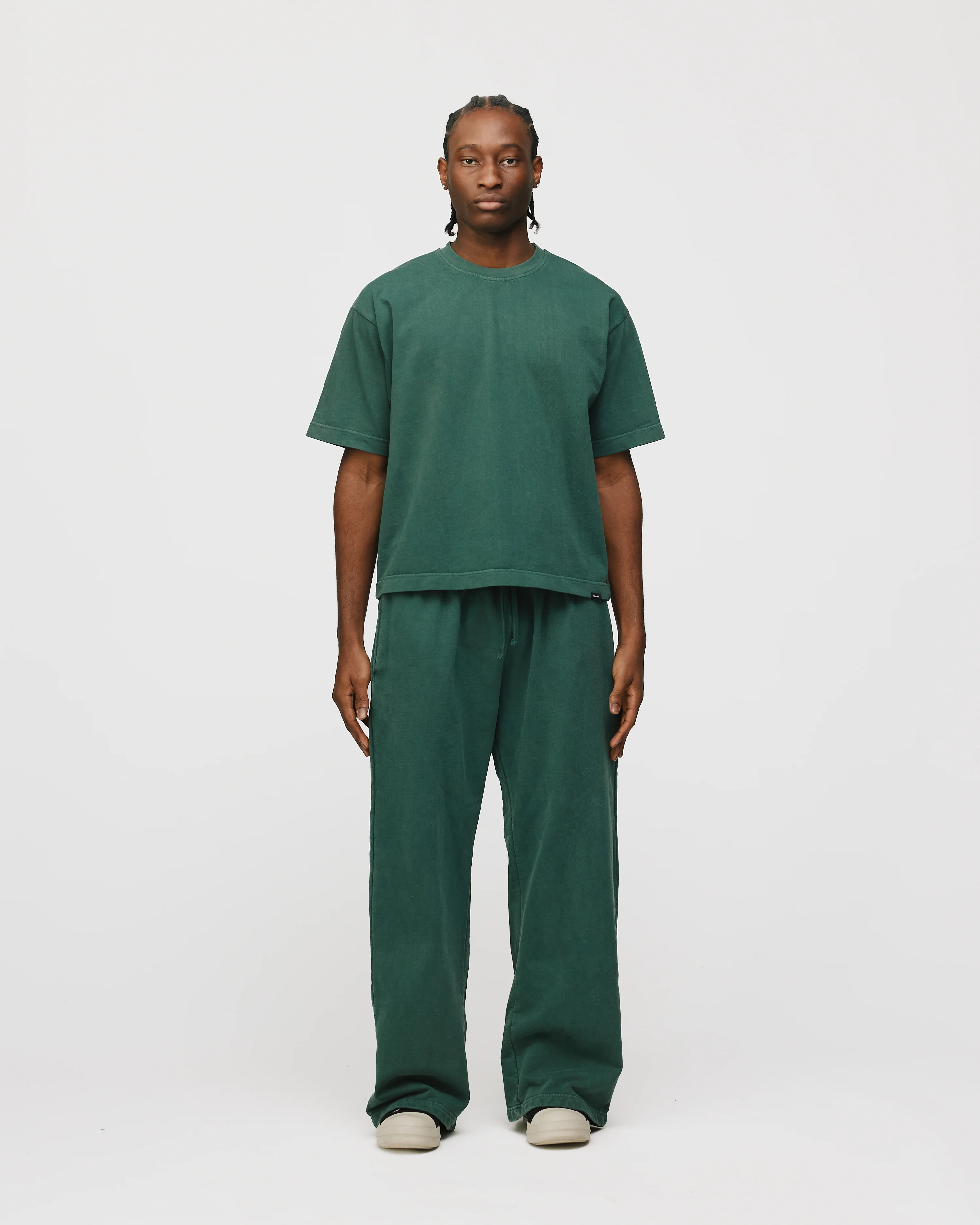 Cropped T-Shirt - Vintage Green