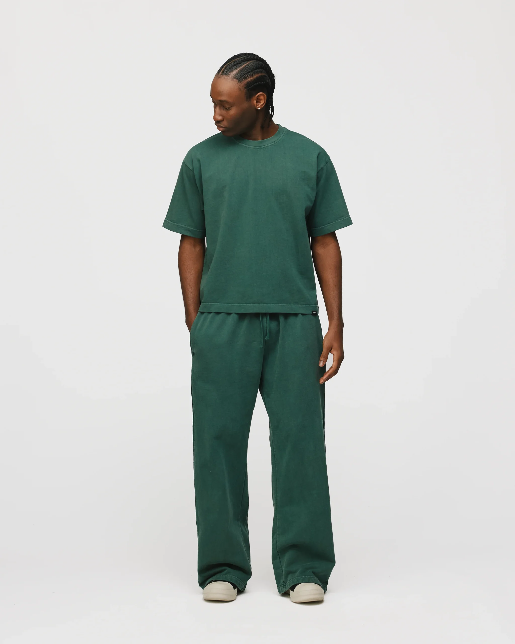 Cropped T-Shirt - Vintage Green