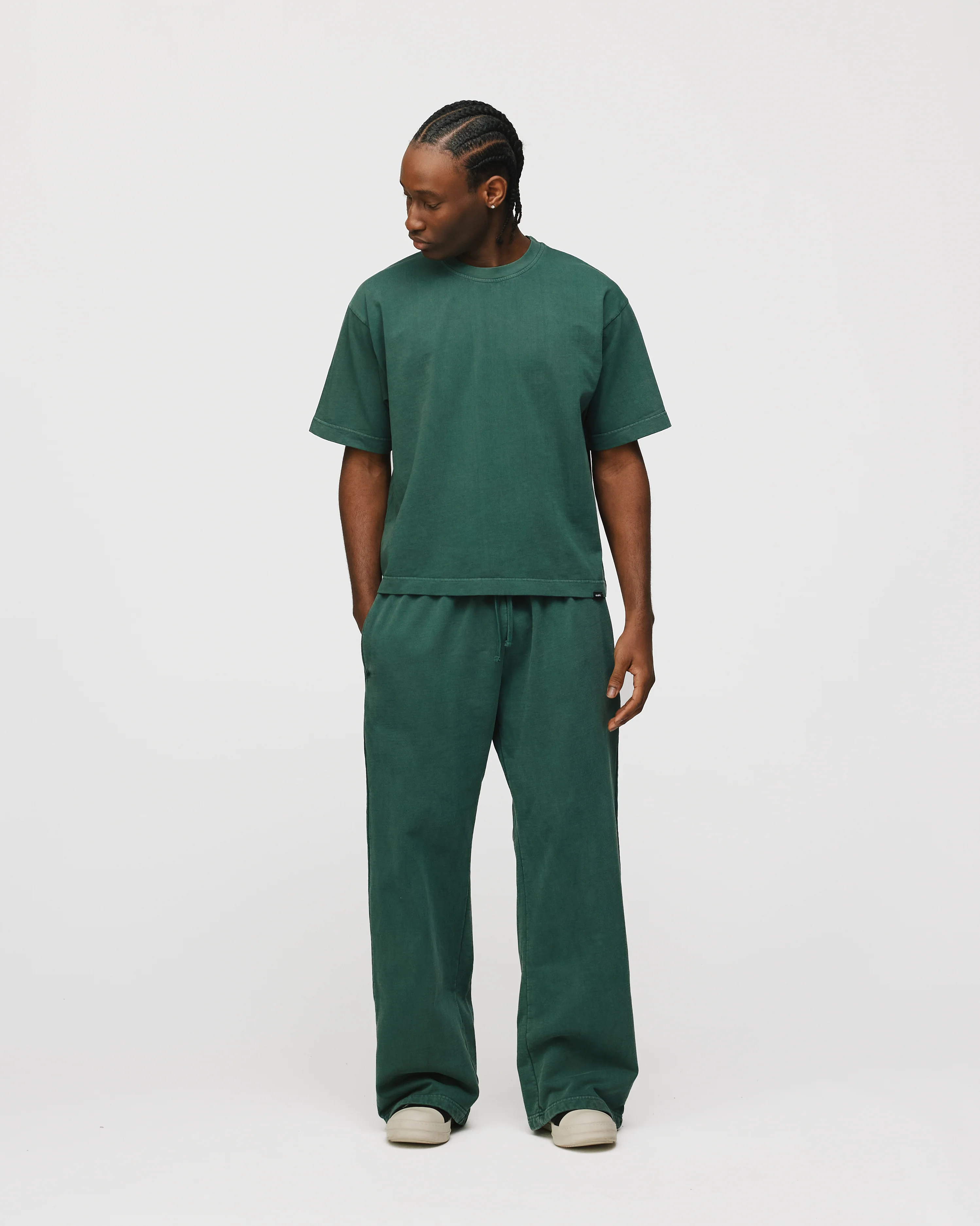 Cropped T-Shirt - Vintage Green