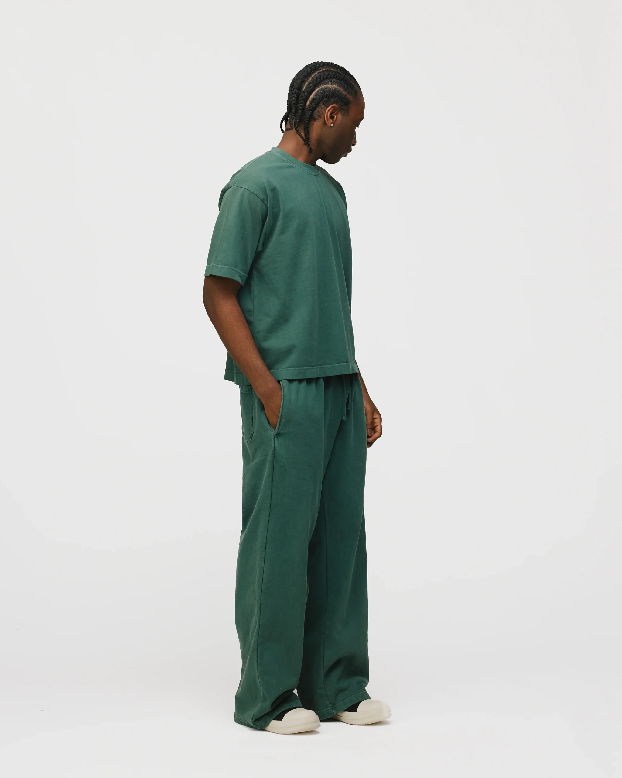 Cropped T-Shirt - Vintage Green