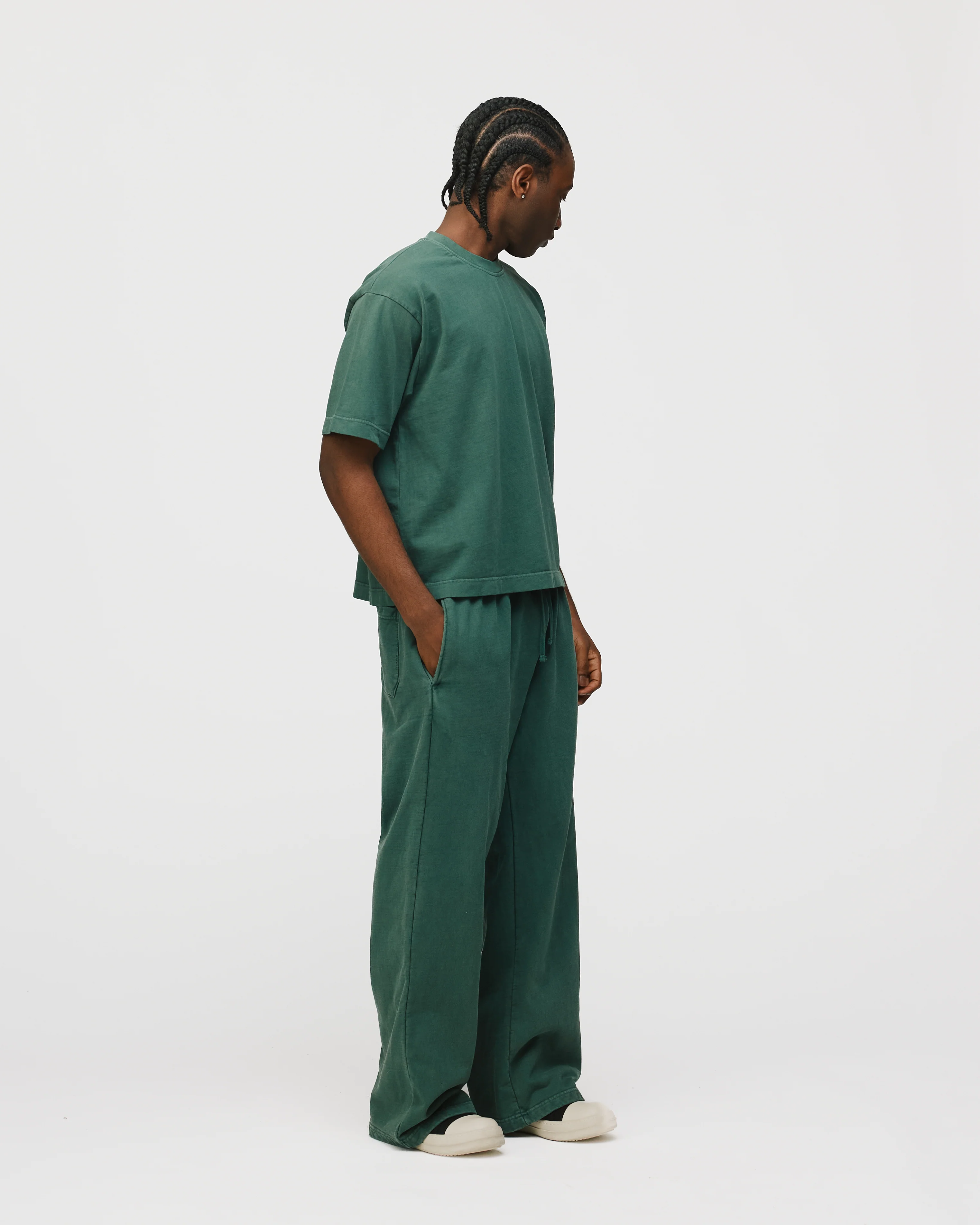 Cropped T-Shirt - Vintage Green