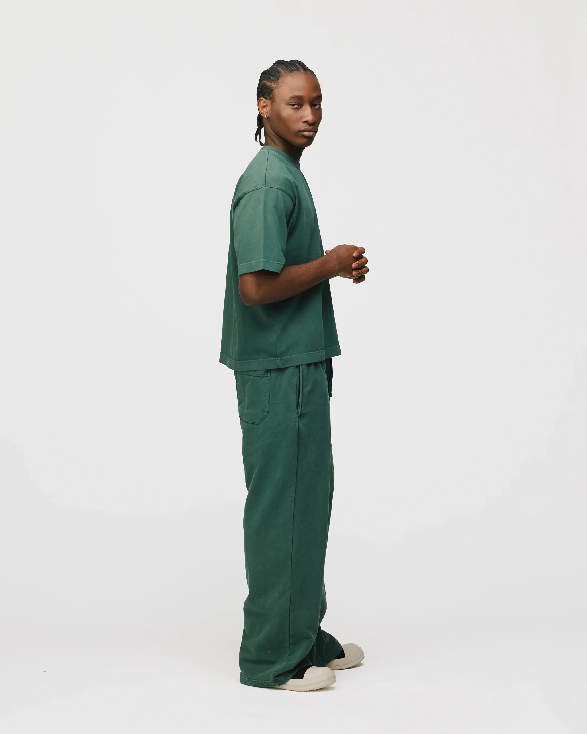 Cropped T-Shirt - Vintage Green