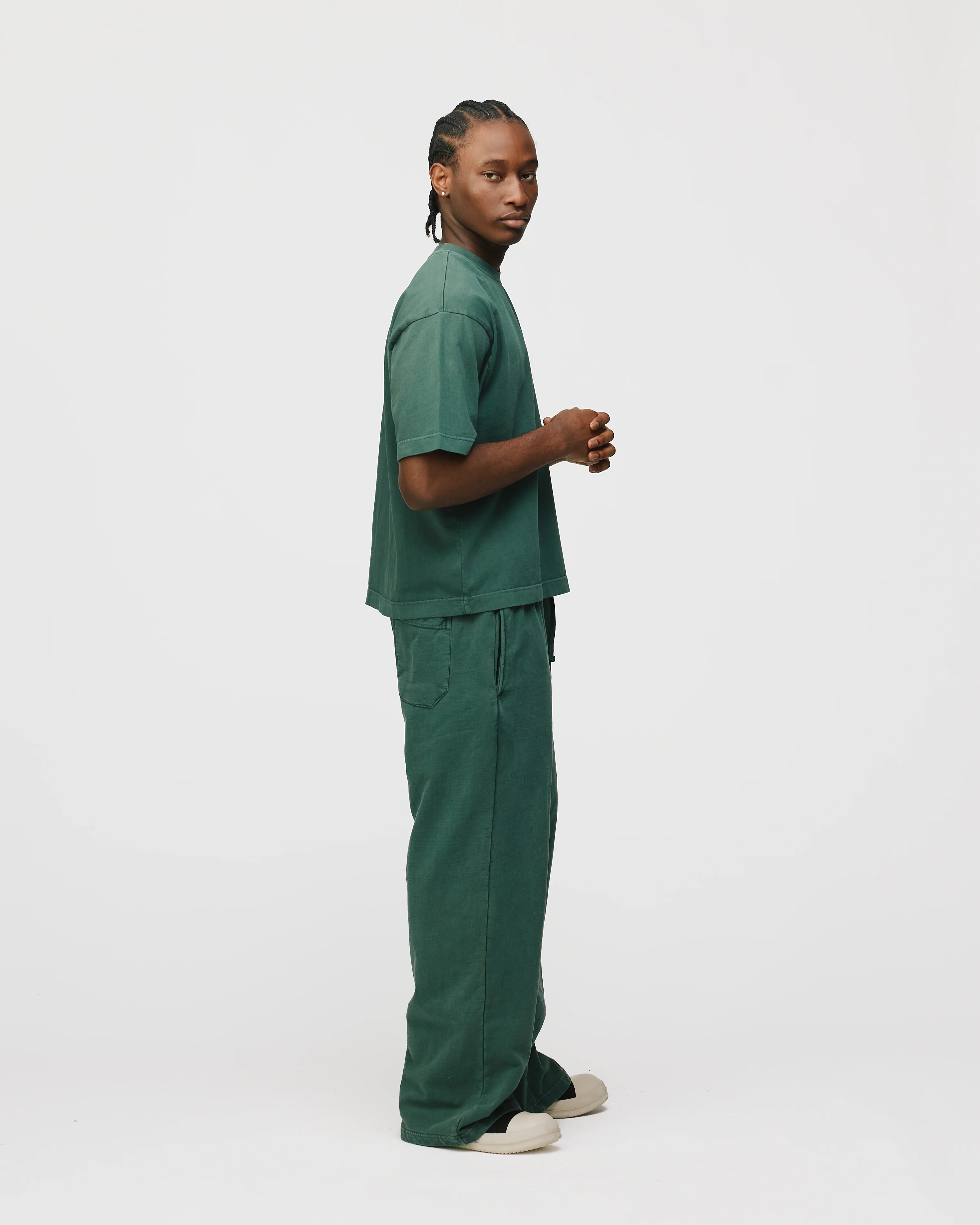 Cropped T-Shirt - Vintage Green