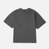 Cropped T-Shirt - Vintage Grey