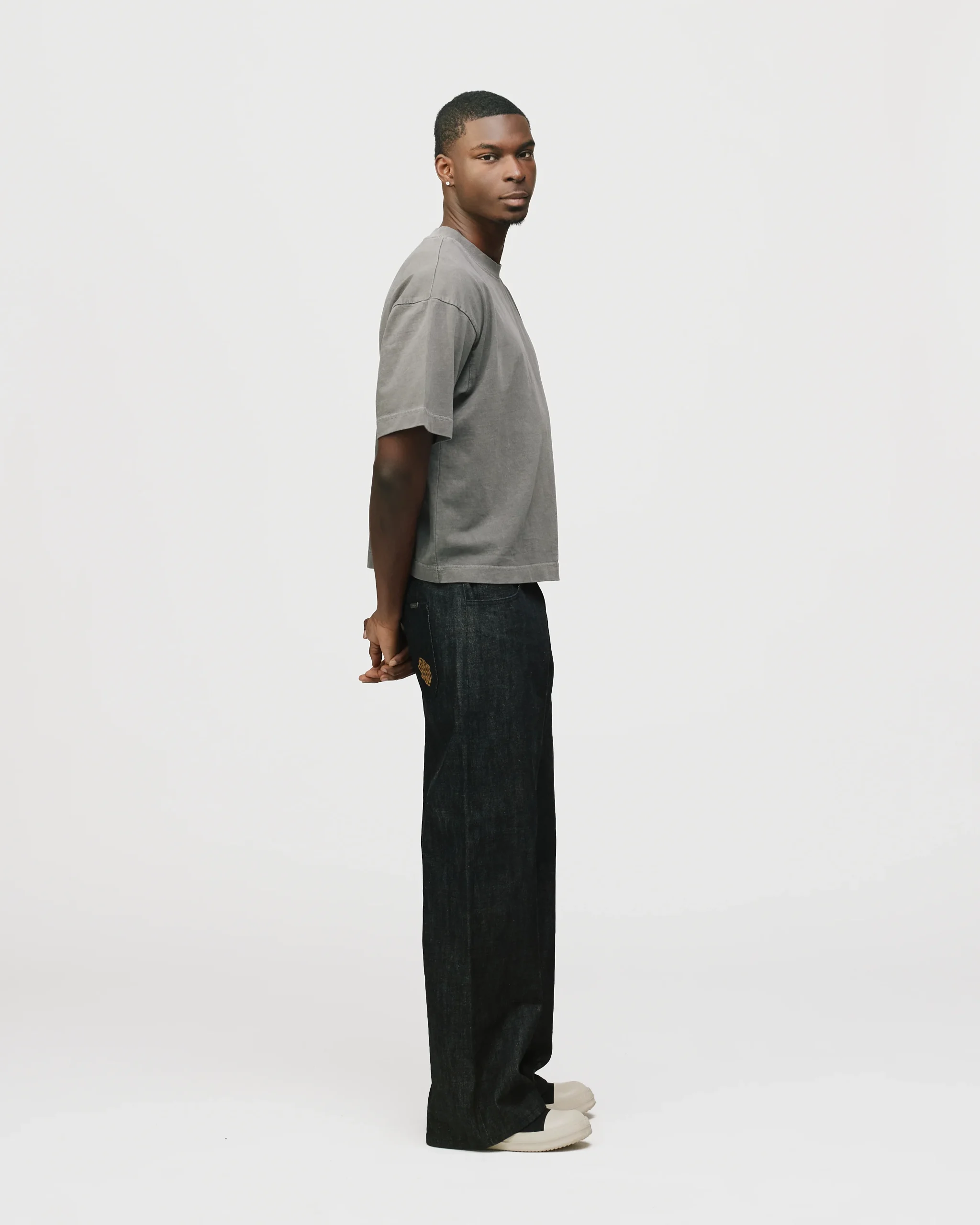 Cropped T-Shirt - Vintage Grey