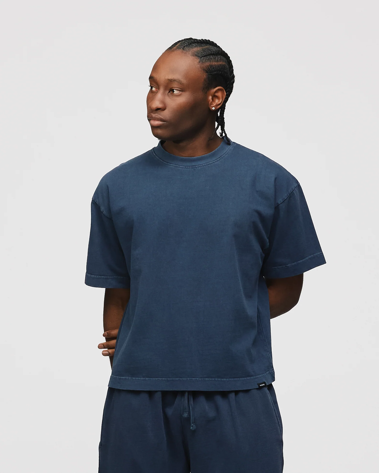 Cropped T-Shirt - Vintage Navy