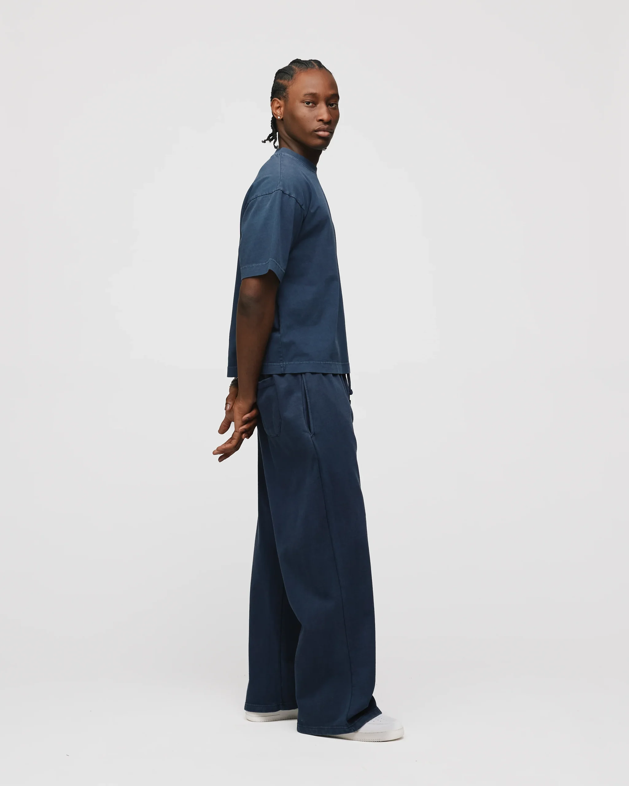 Cropped T-Shirt - Vintage Navy