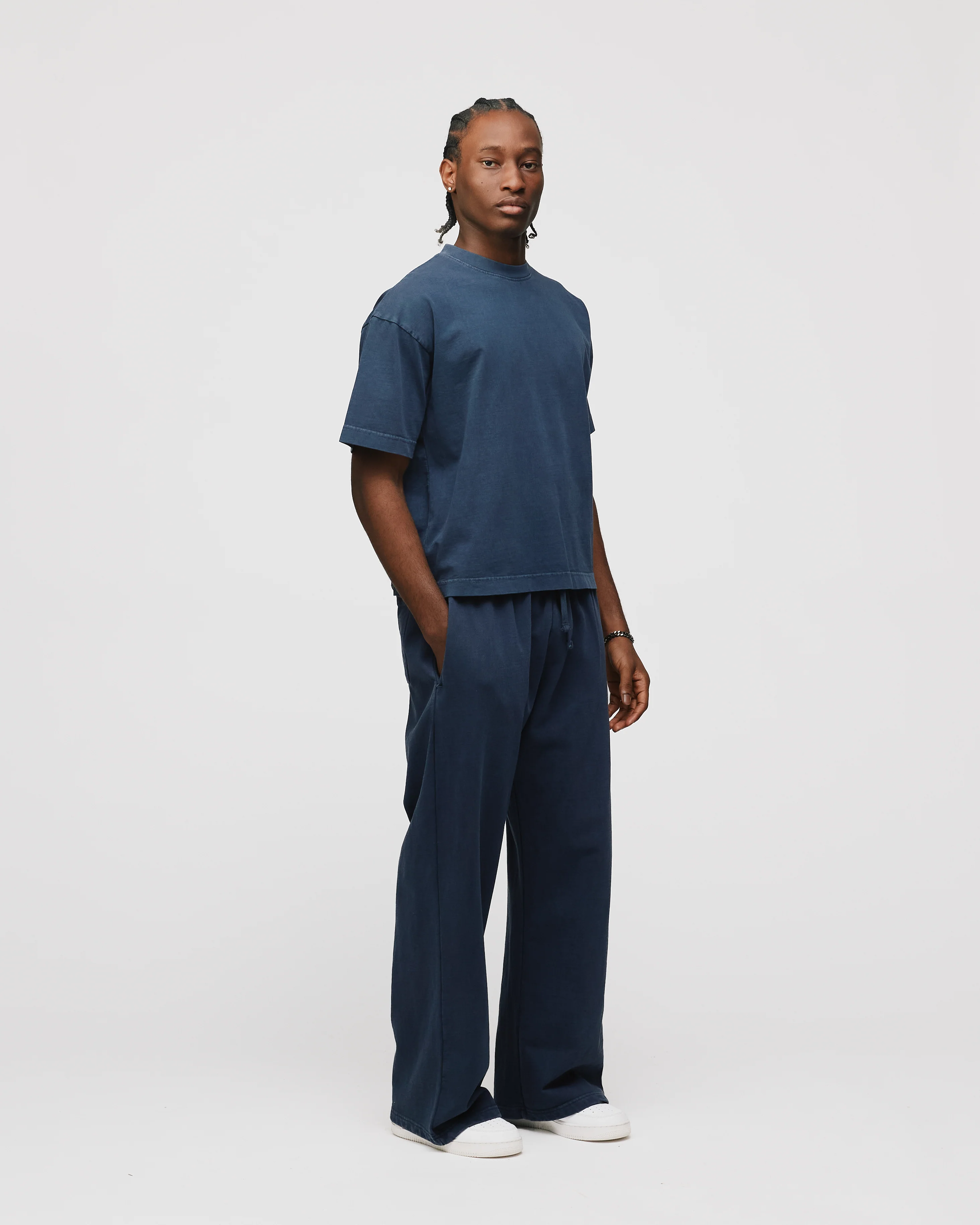 Cropped T-Shirt - Vintage Navy