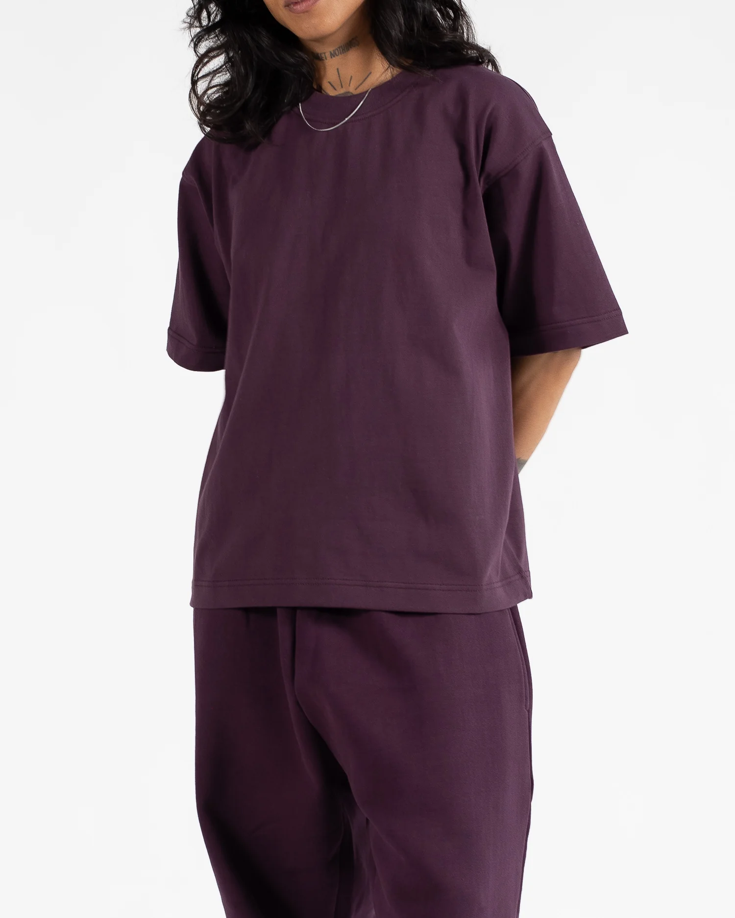 Cropped T-Shirt - Wine