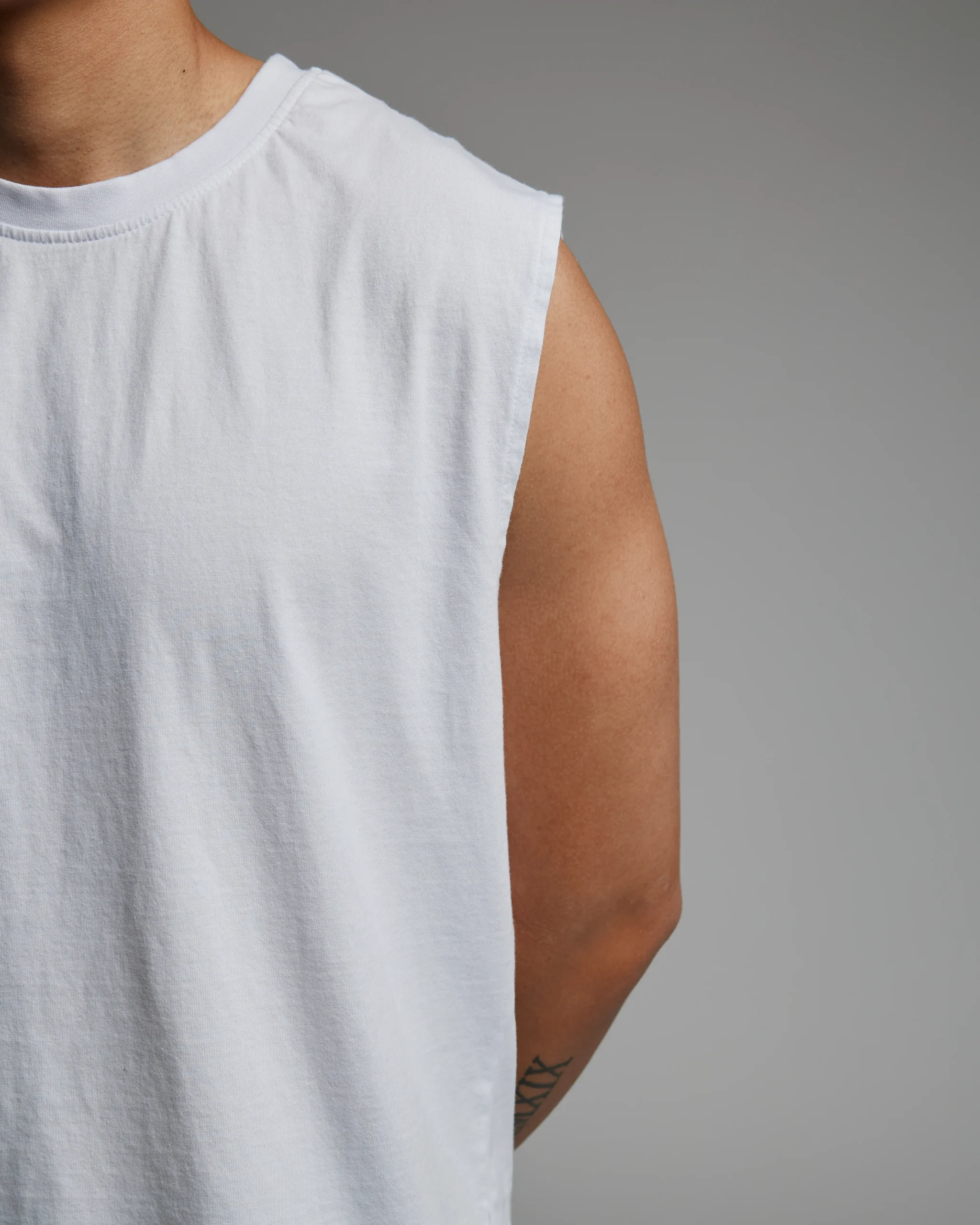Cropped Tank Top - White