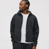 Cropped Zip Hoodie - Vintage Black