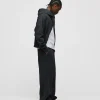 Cropped Zip Hoodie - Vintage Black