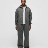 Cropped Zip Hoodie - Vintage Grey