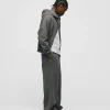 Cropped Zip Hoodie - Vintage Grey