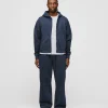 Cropped Zip Hoodie - Vintage Navy