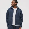 Cropped Zip Hoodie - Vintage Navy