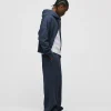 Cropped Zip Hoodie - Vintage Navy
