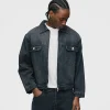 Denim Zip Jacket - Washed Black