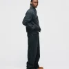 Denim Zip Jacket - Washed Black