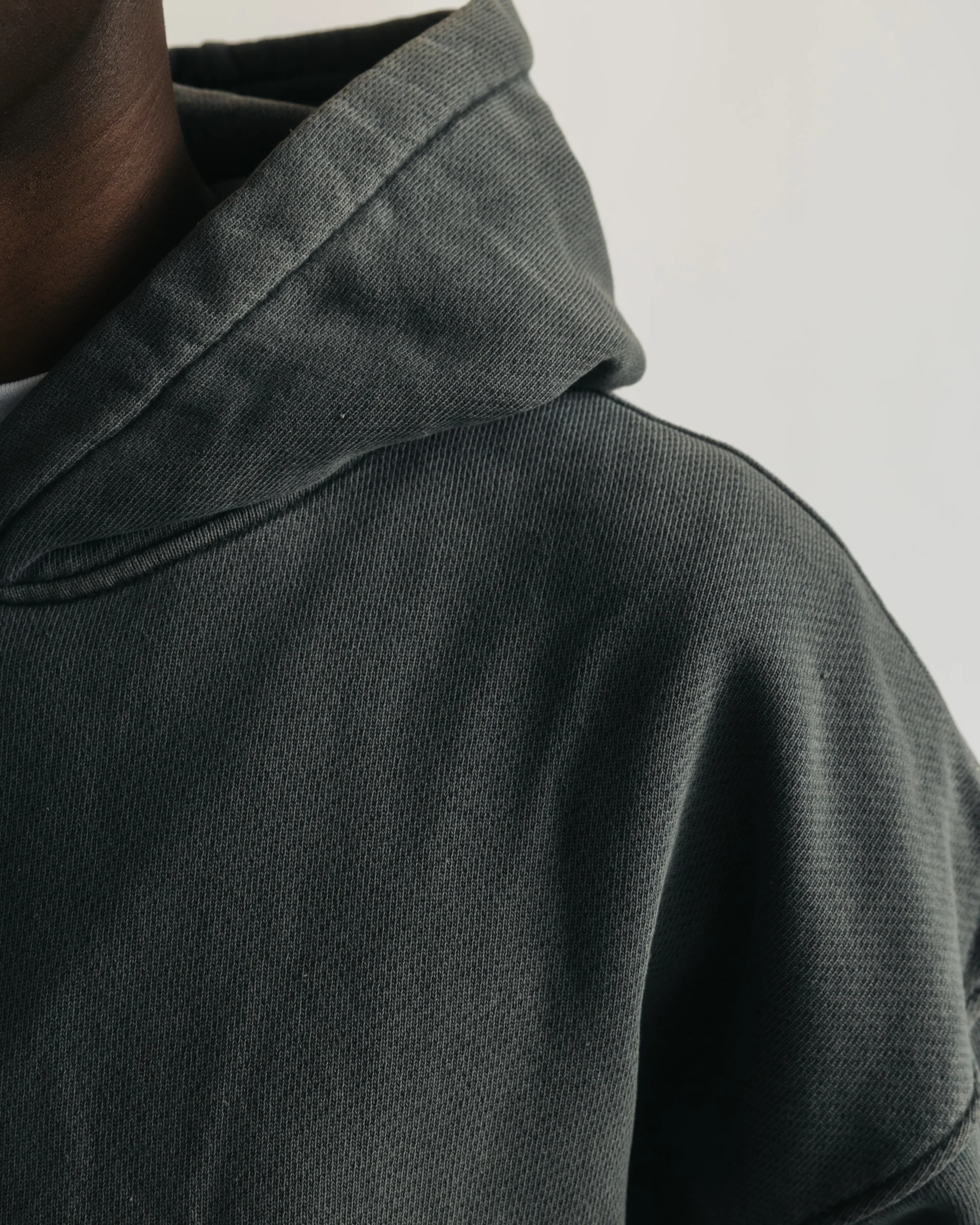 1158-diagonal-weave-hoodie-vintage-grey-5.webp Diagonal Weave Hoodie - Vintage Grey