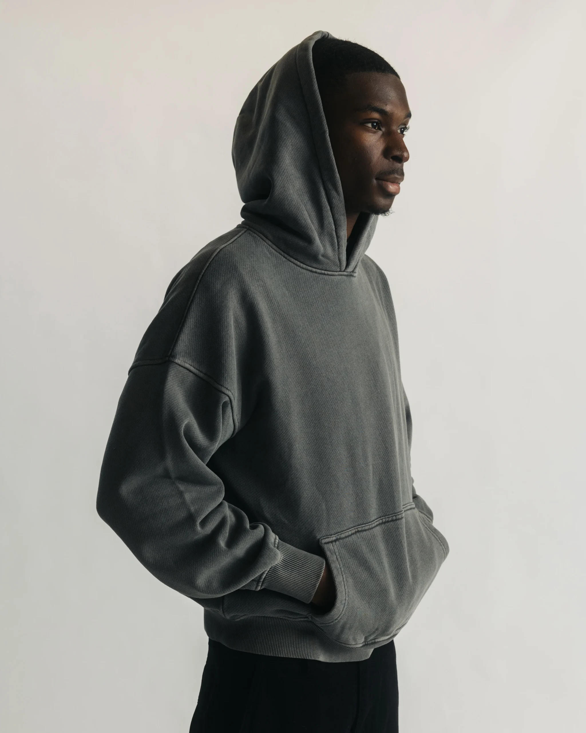 1158-diagonal-weave-hoodie-vintage-grey-6.webp Diagonal Weave Hoodie - Vintage Grey