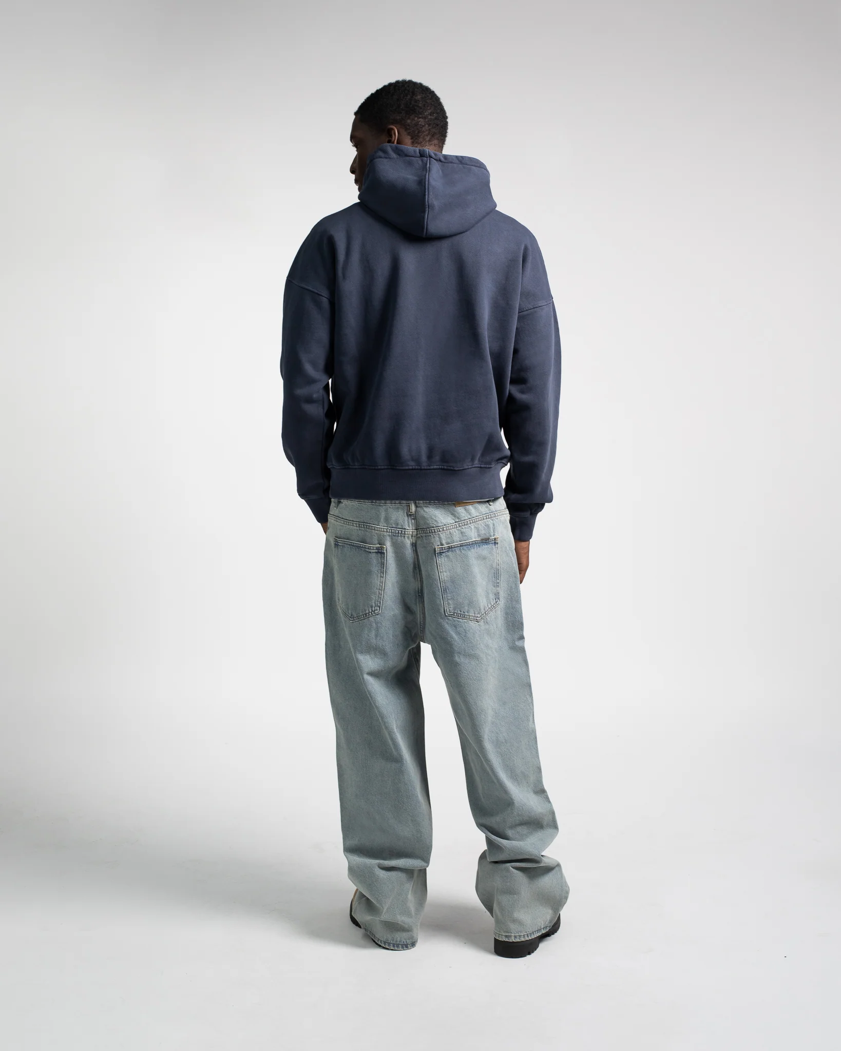 1164-diagonal-weave-hoodie-vintage-navy-4.webp Diagonal Weave Hoodie - Vintage Navy