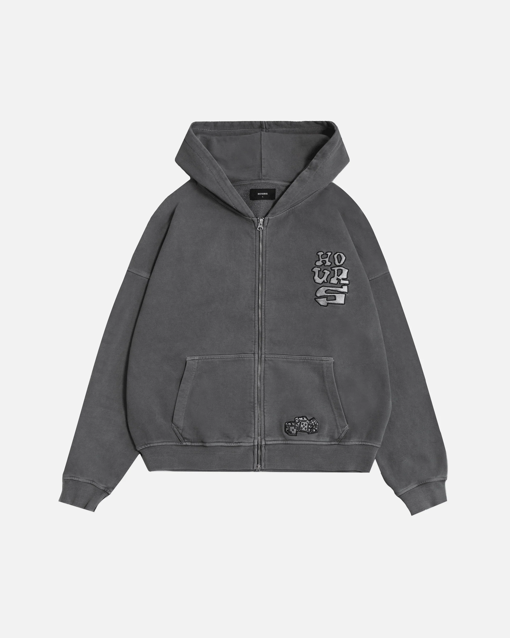 1170-dice-zip-hoodie-vintage-grey-1.webp Dice Zip Hoodie - Vintage Grey