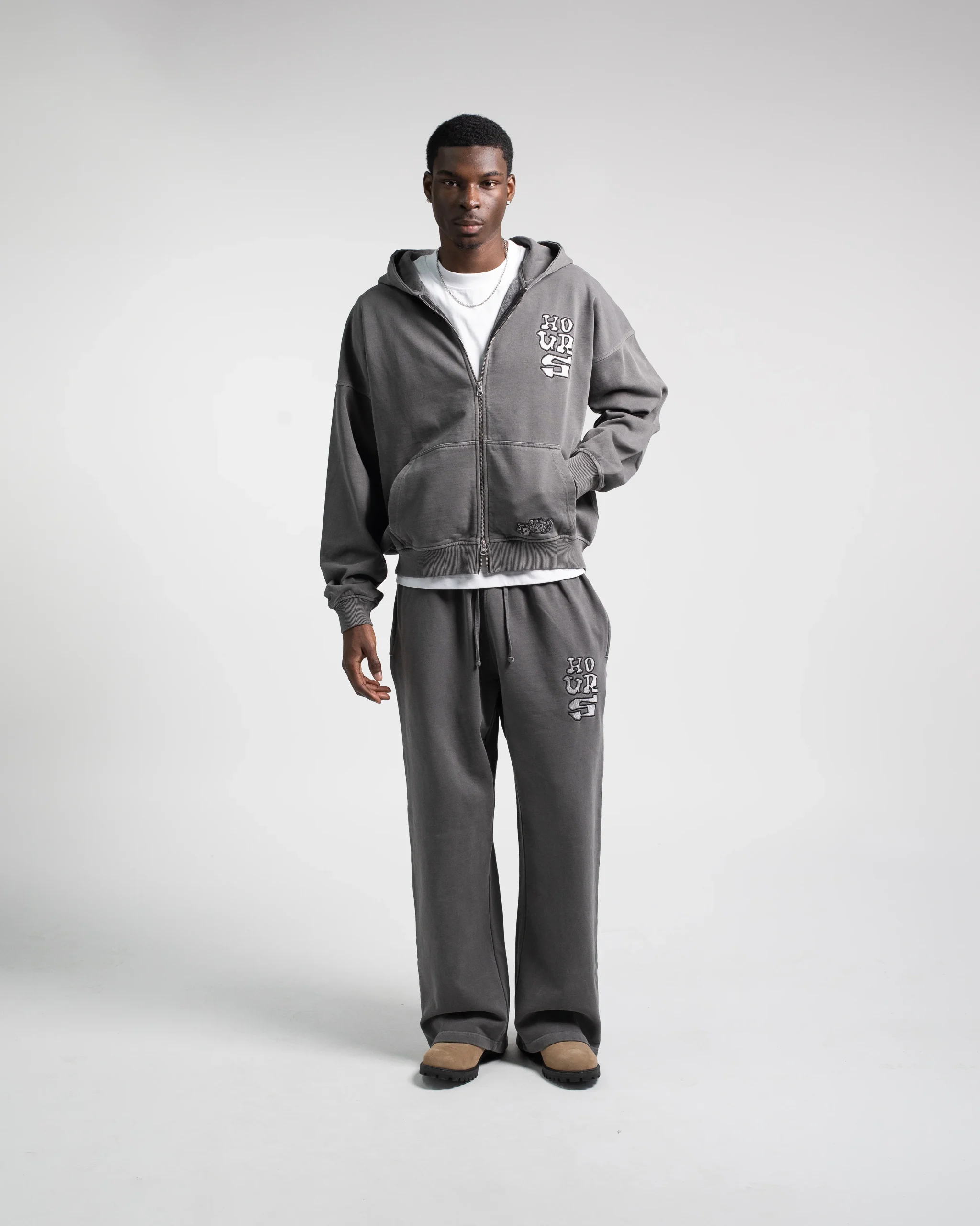 Dice Zip Hoodie - Vintage Grey