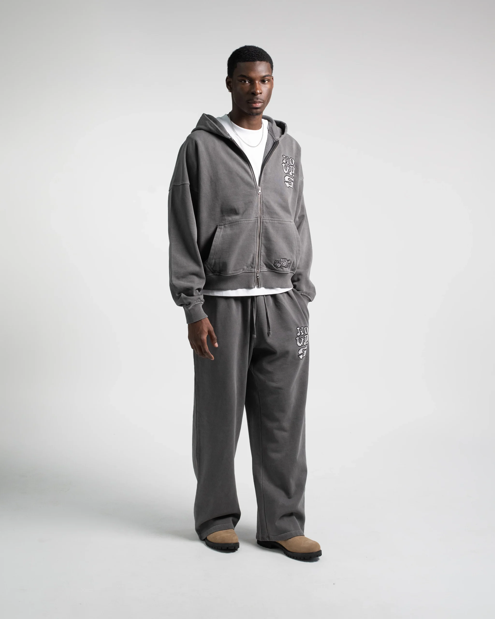 Dice Zip Hoodie - Vintage Grey