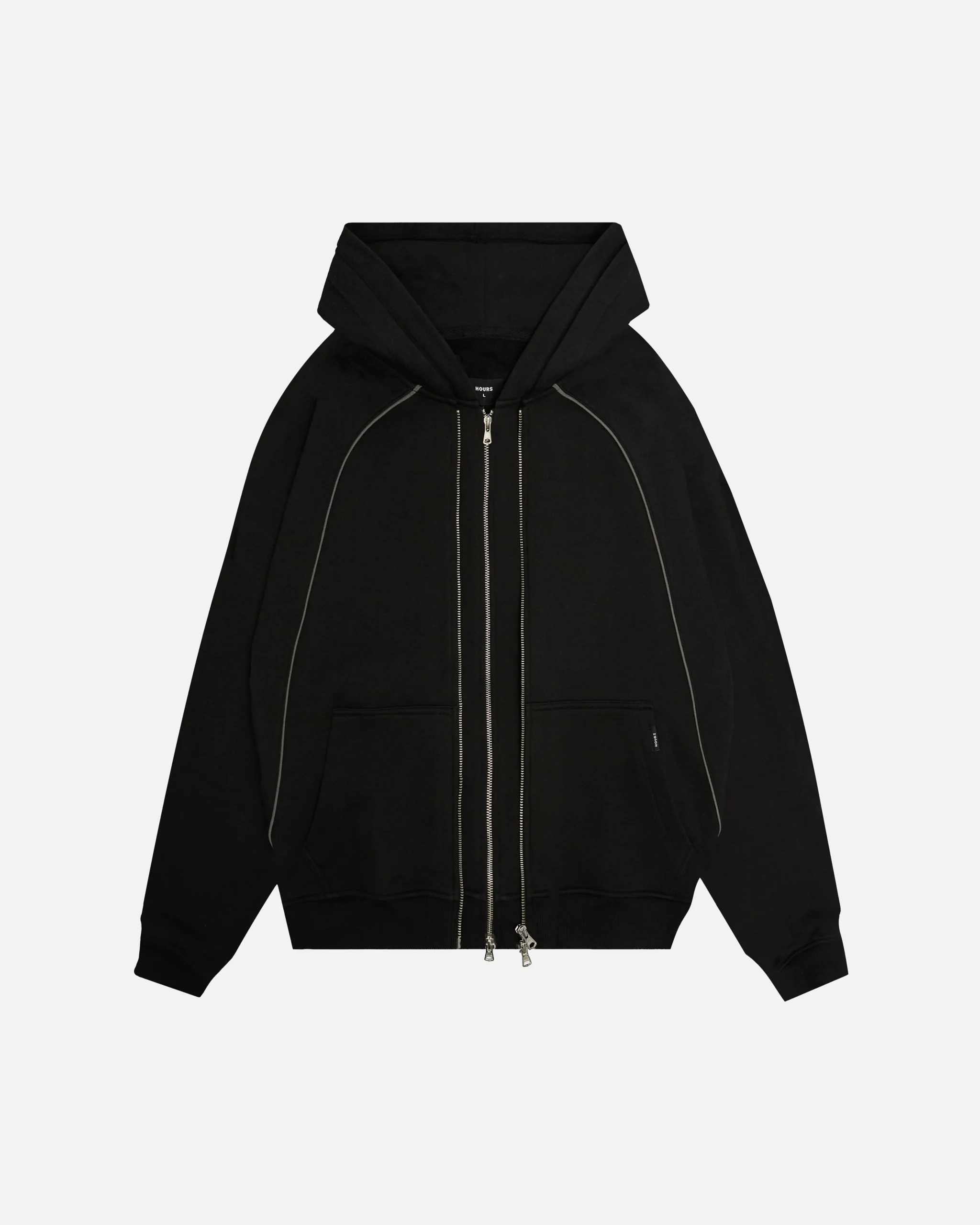 1178-dir-69691c7bdcc3-m-variation-1.webp Double Layer Zip Hoodie - Black