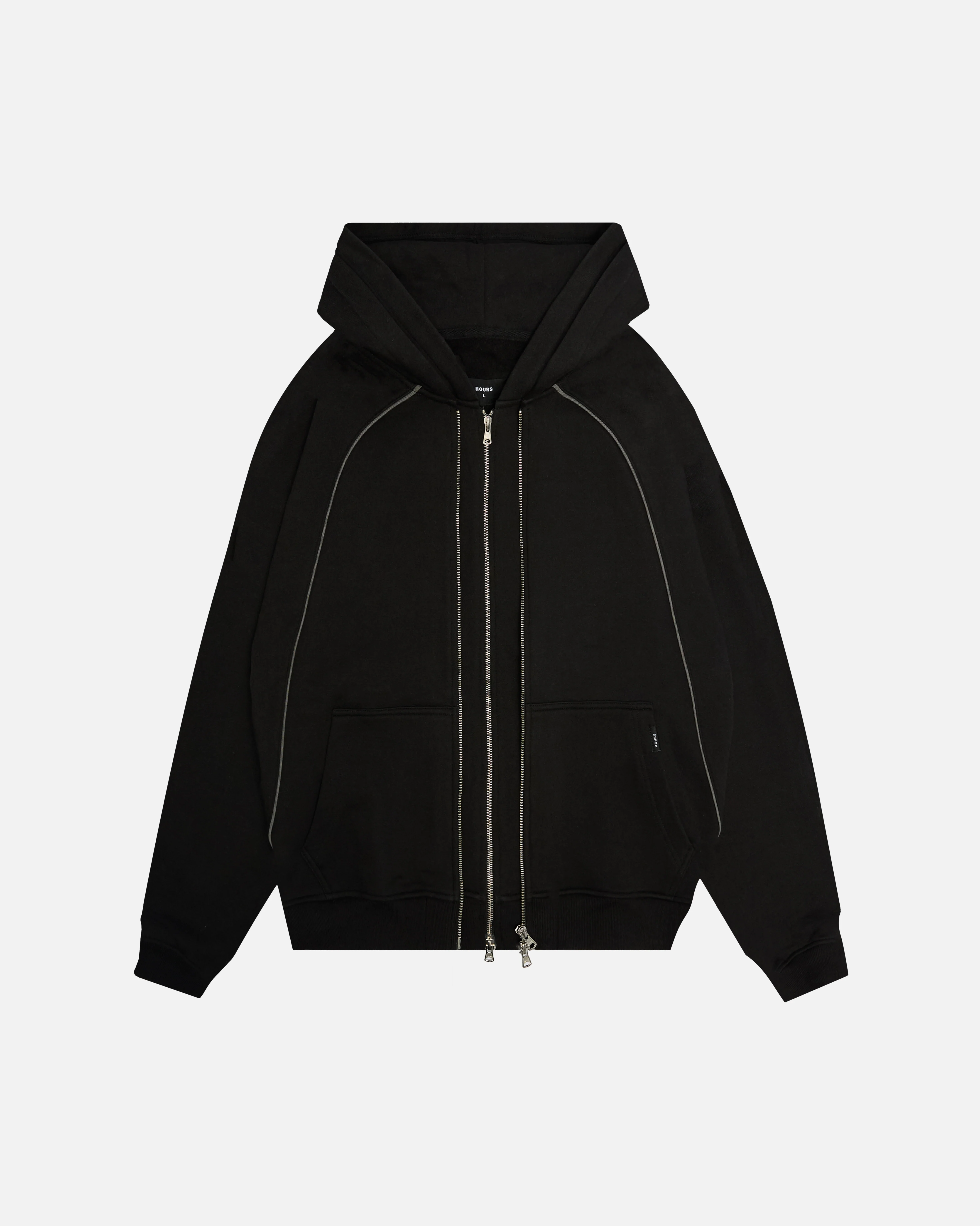 1178-dir-69691c7bdcc3-m-variation-1.webp Double Layer Zip Hoodie - Black