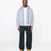 Double Layer Zip Hoodie - Grey