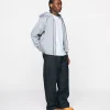 Double Layer Zip Hoodie - Grey