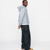 Double Layer Zip Hoodie - Grey