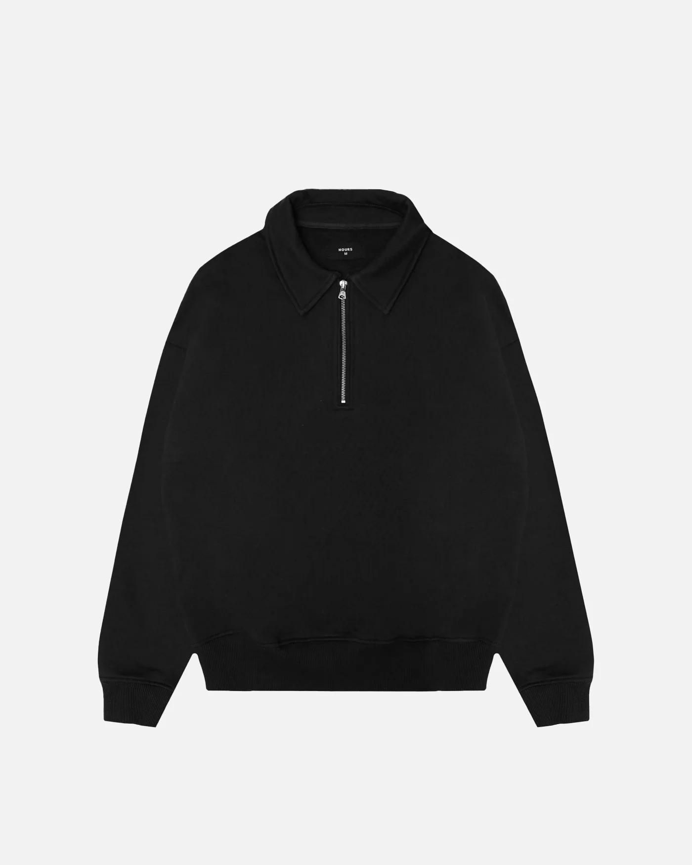 1188-drop-shoulder-1-4-zip-black-1.webp Drop Shoulder 1/4 Zip - Black