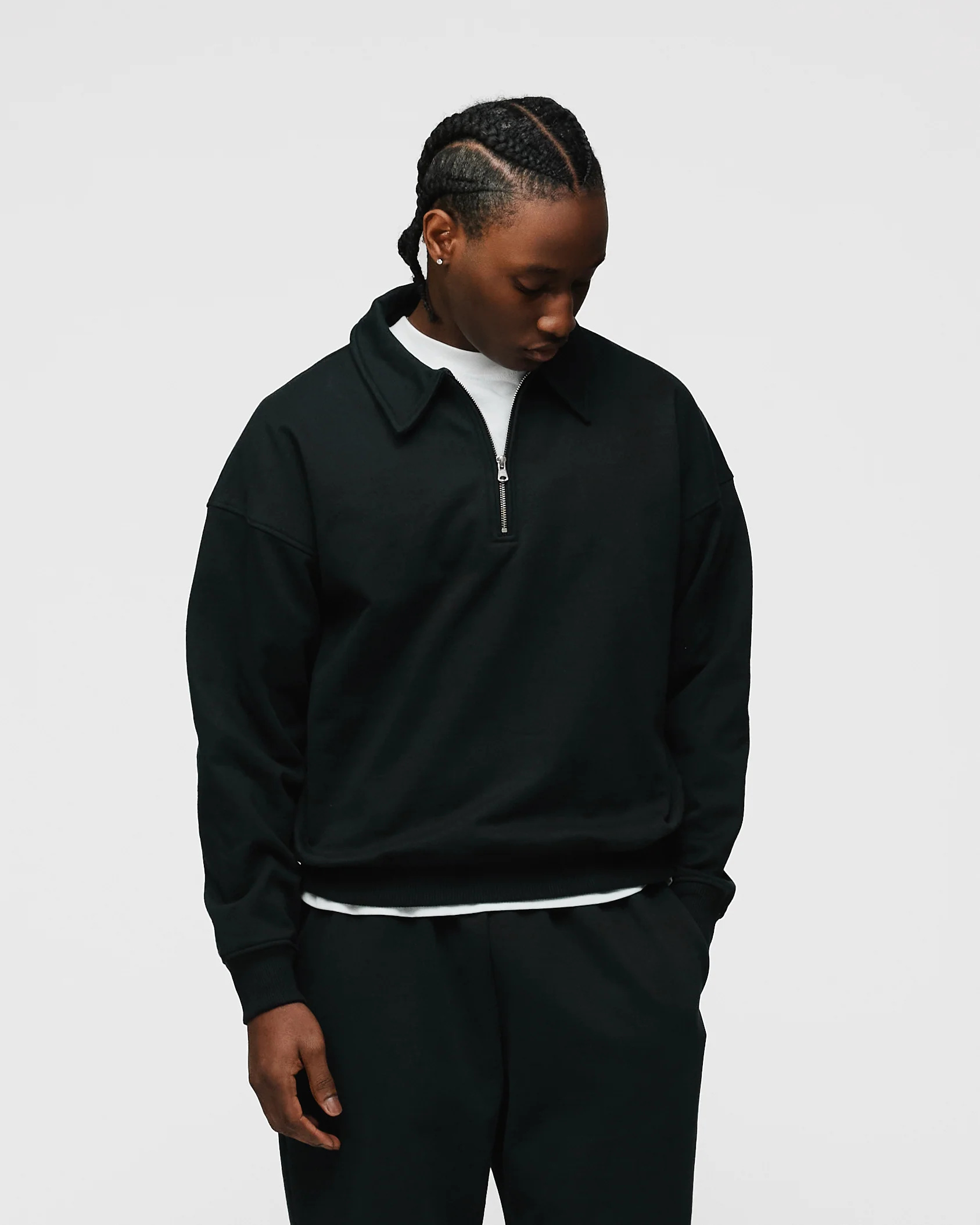1188-drop-shoulder-1-4-zip-black-3.webp Drop Shoulder 1/4 Zip - Black