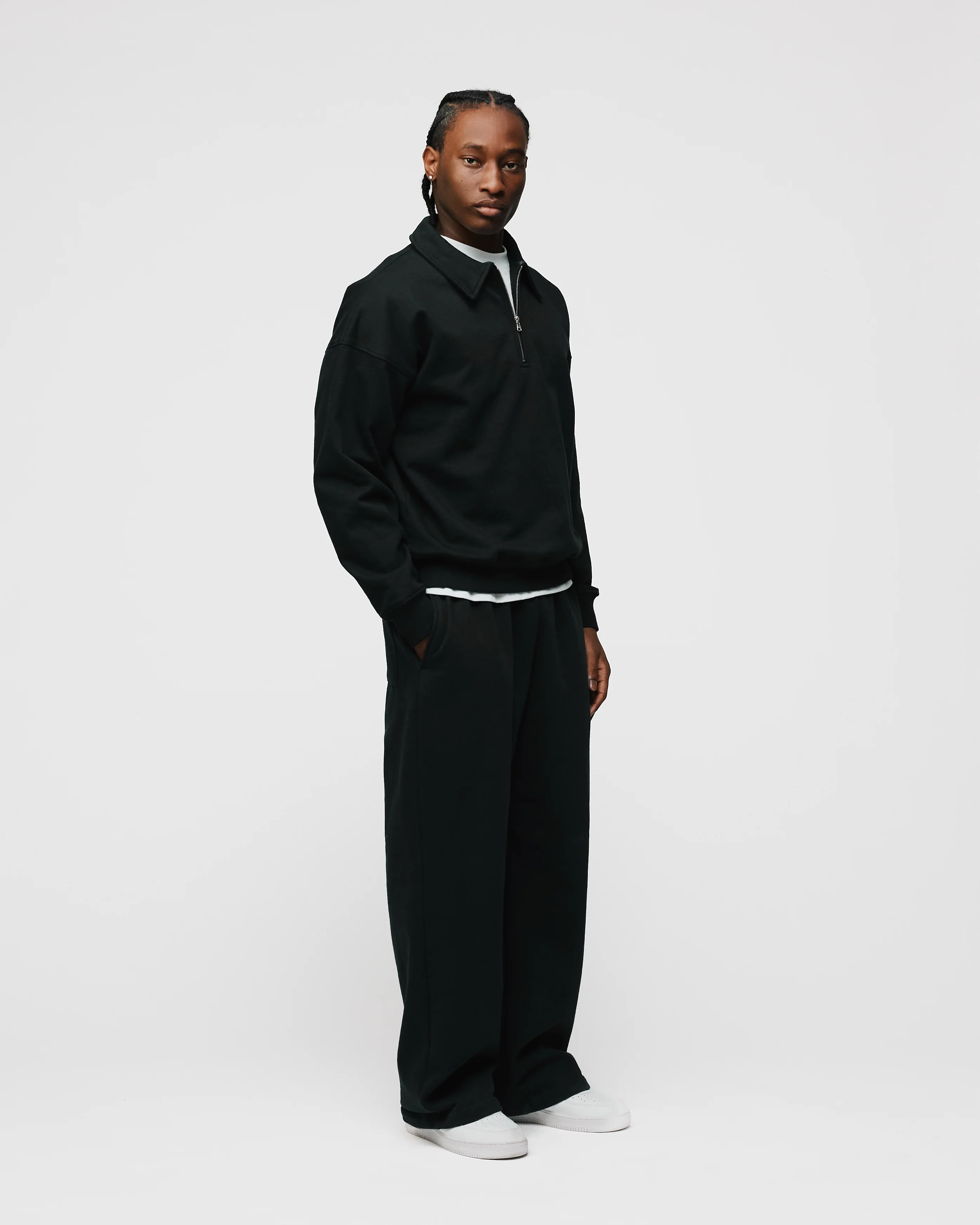 1188-drop-shoulder-1-4-zip-black-5.webp Drop Shoulder 1/4 Zip - Black