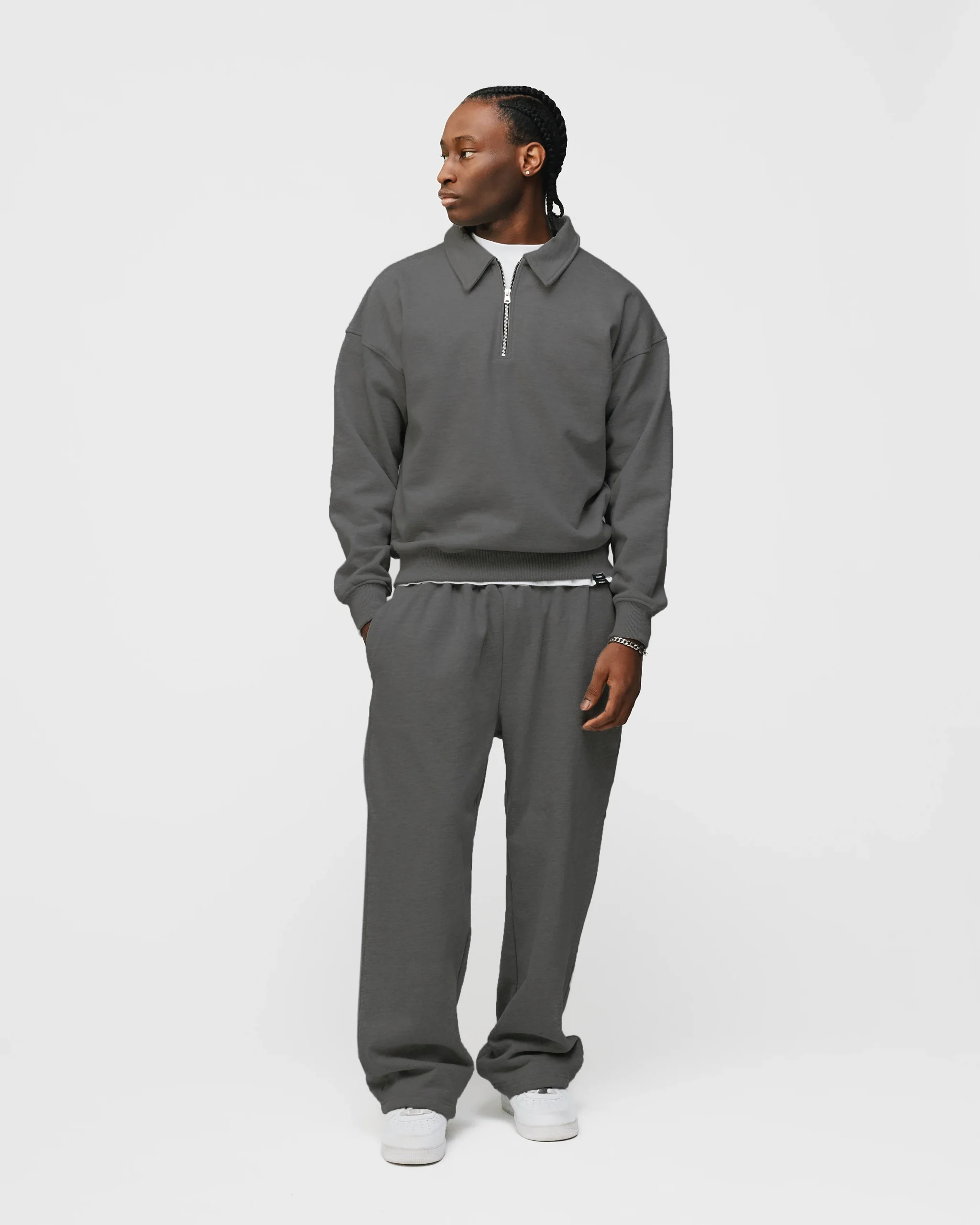 1194-drop-shoulder-1-4-zip-charcoal-4.webp Drop Shoulder 1/4 Zip - Charcoal