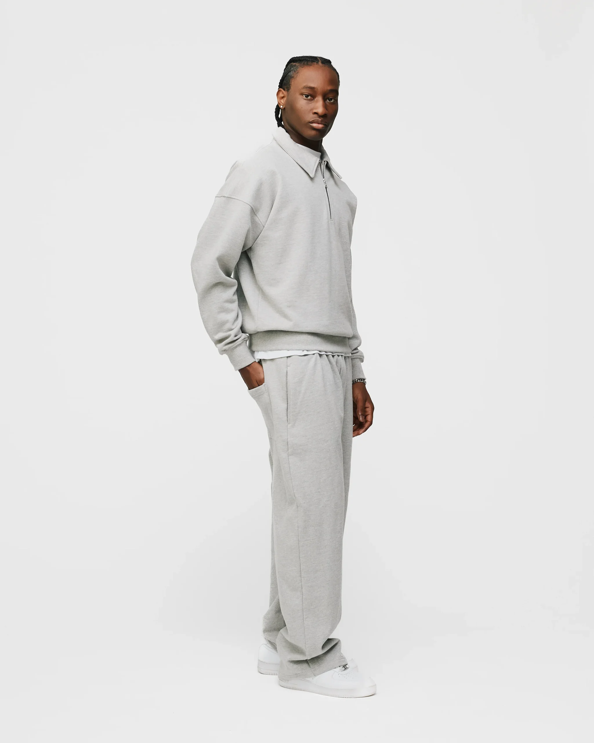1206-drop-shoulder-1-4-zip-grey-5.webp Drop Shoulder 1/4 Zip - Grey