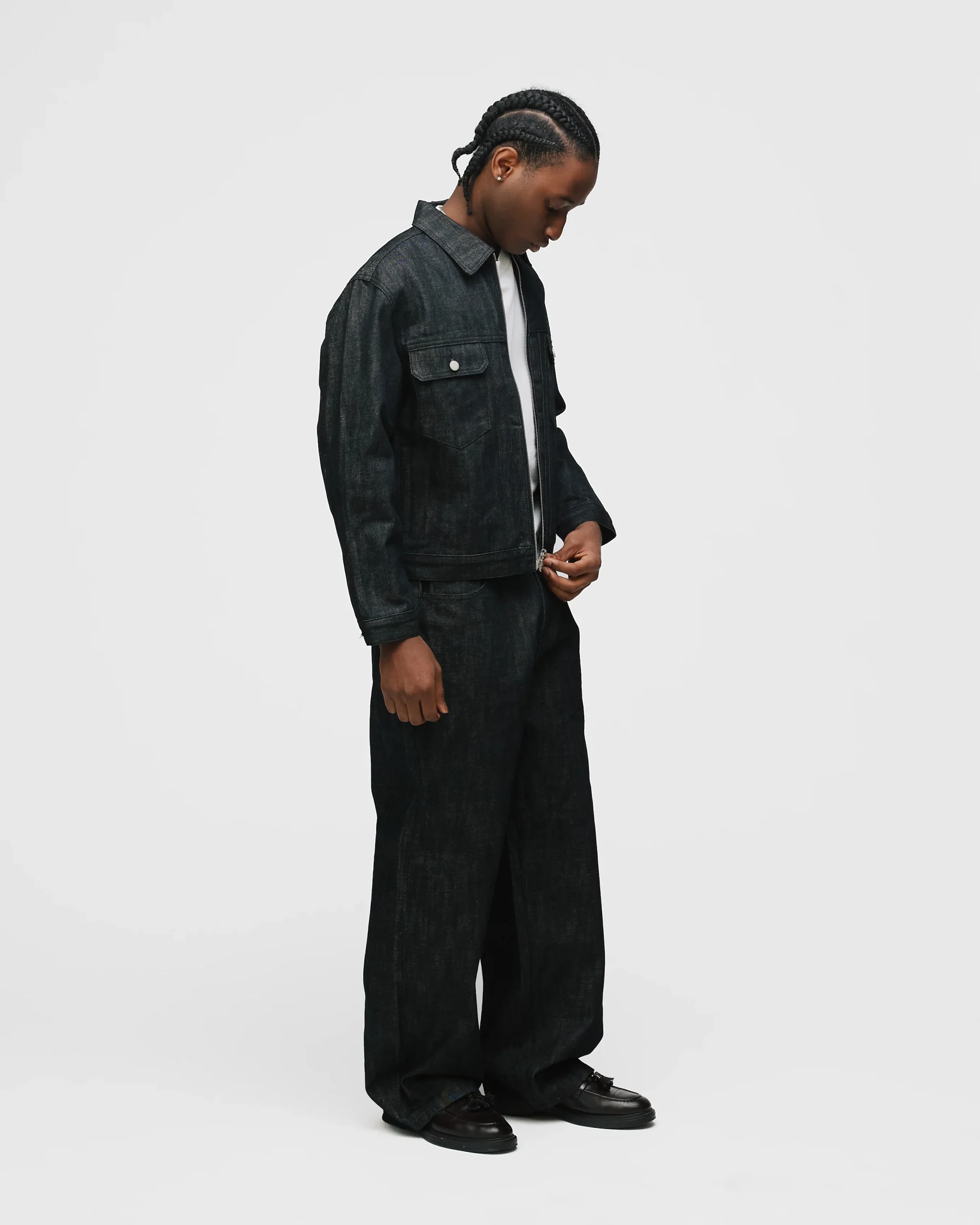 Baggy Raw Denim - Black