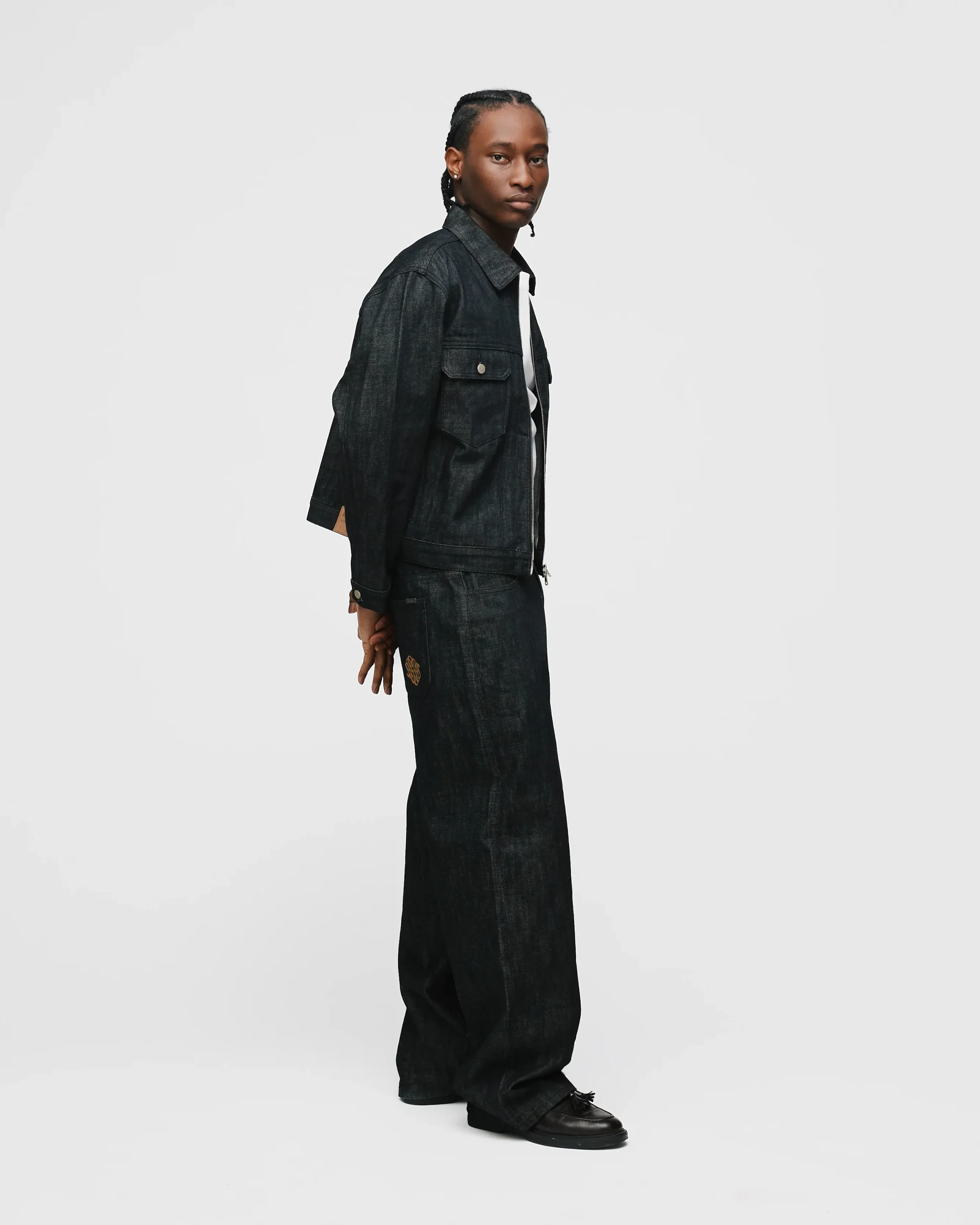Baggy Raw Denim - Black