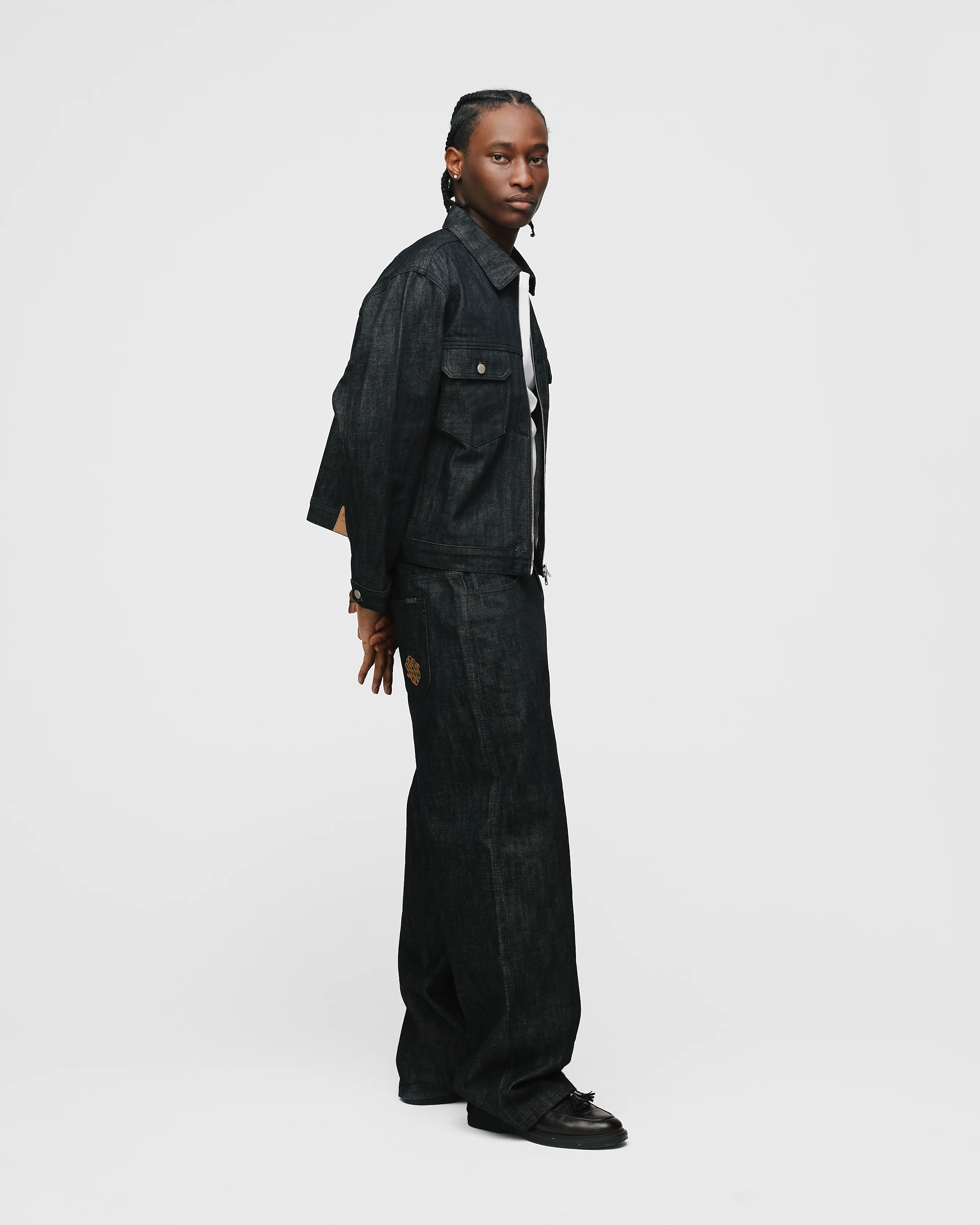 Baggy Raw Denim - Black