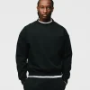 Drop Shoulder Crewneck - Black